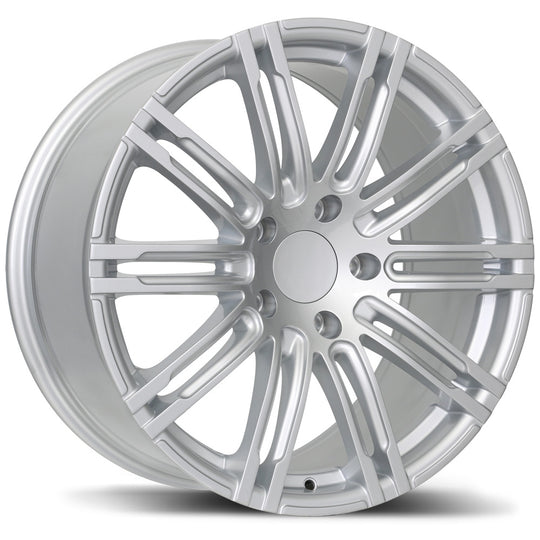 R188-1985-53SN+56R716 - Replica R188 19X8.5 5X130 56mm Gloss Silver - Krypton Replica Wheels Canada