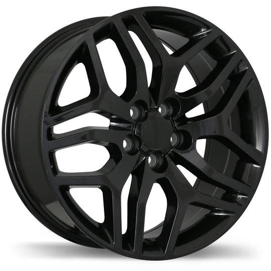 R189-1880-31BN+45C634 - Replika R189 18X8 5X108 45mm Gloss Black - Replika Wheels Canada