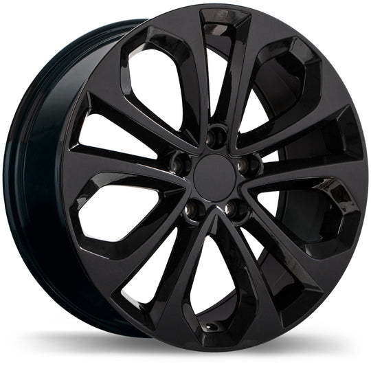 R191-1880-65BN+50R641 - Replika R191 18X8 5X114.3 50mm Gloss Black - Replika Wheels Canada