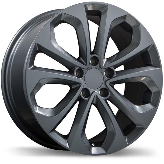 R191-1880-65MN+50R641 - Replika R191 18X8 5X114.3 50mm Gloss Gunmetal - Replika Wheels Canada