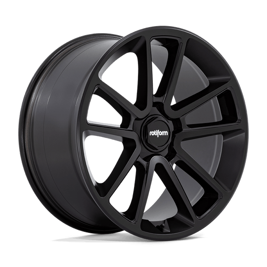 R194210544+38 - Rotiform R194 Btl 21X10.5 5X112  38mm Matte Black With Black Cap And Inside Spoke Details - Rotiform Wheels Canada