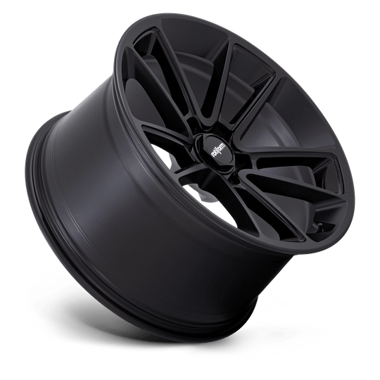 R194219044+27 - Rotiform R194 Btl 21X9 5X112  27mm Matte Black With Black Cap And Inside Spoke Details - Rotiform Wheels Canada