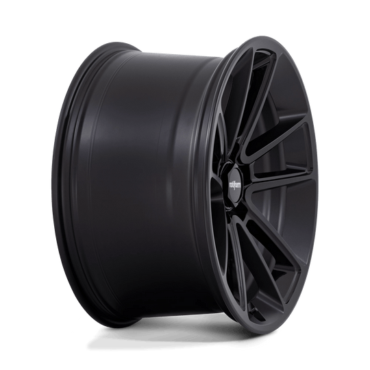 R194219044+27 - Rotiform R194 Btl 21X9 5X112  27mm Matte Black With Black Cap And Inside Spoke Details - Rotiform Wheels Canada