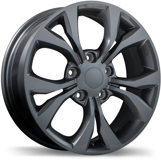 R197-1765-73MN+40C715 - Replika R197 17X6.5 5X127 40mm Gloss Gunmetal - Replika Wheels Canada
