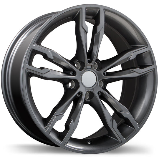 R198-1985-44MN+25C666 - Replica R198 19X8.5 5X112 25mm Gloss Gunmetal - Krypton Replica Wheels Canada