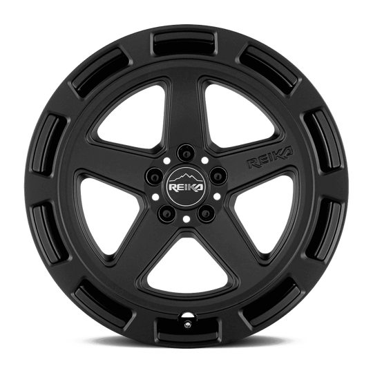 R20780201203F - Reika R20 Teton 17X8 5X114.3 20mm Satin Black - Reika Wheels Canada