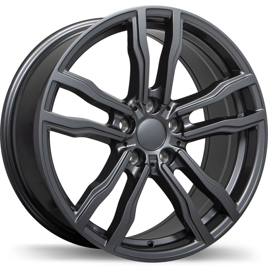 R200-1990-12MN+45C741 - Replika R200 19X9 5X120 45mm Gloss Gunmetal - Replika Wheels Canada