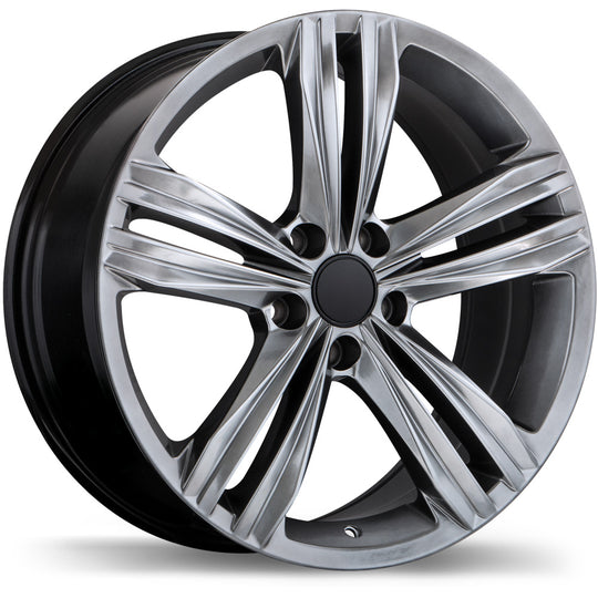 R205-1880-44HD+33R571 - Replika R205 18X8 5X112 33mm Dark Hyper Silver - Replika Wheels Canada