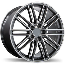 Load image into Gallery viewer, R206-2085-53MG+50R716 - Replika R206 20X8.5 5X130 50mm Gloss Gunmetal with Machined Face - Replika Wheels Canada