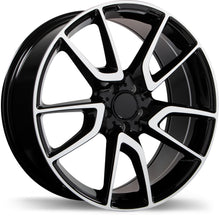 Load image into Gallery viewer, R207-2085-44BG+40R665 - Replika R207 20X8.5 5X112 40mm Gloss Black with Machined Face - Replika Wheels Canada