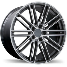 Charger l'image dans la galerie, R209-2195-53MG+55R716 - Replika R209 21X9.5 5X130 55mm Gloss Gunmetal with Machined Face - Replika Wheels Canada