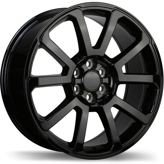 R214A-2085-62BN+33C671 - Replika R214 20X8.5 6X120 33mm Gloss Black - Replika Wheels Canada