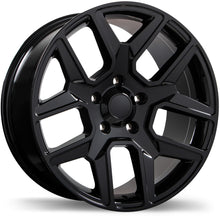 Charger l'image dans la galerie, R220-2090-85BN+18C778 - Replica R220 20X9 5X139.7 18mm Gloss Black - Krypton Replica Wheels Canada