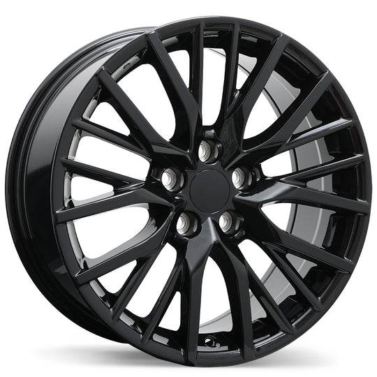 R224-1880-65BN+30F601 - Replika R224 18X8 5X114.3 ET 30MM Gloss Black - Replika Wheels Canada