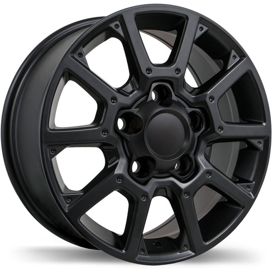 R226-1880-51BT+60F101 - Replica R226 18X8 5X150 60mm Satin Black - Krypton Replica Wheels Canada