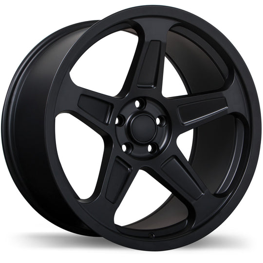 R227-2090-90BT+20C715 - Replika R227 20X9 5X115 20mm Satin Black - Replika Wheels Canada