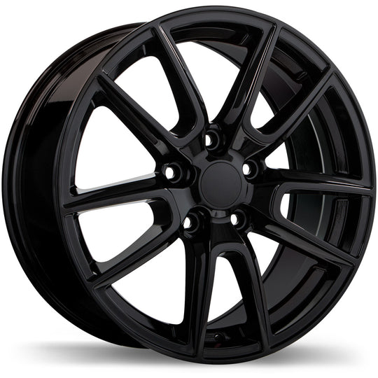 R228-1880-73BN+45C715 - Replika R228 18X8 5X127 45mm Gloss Black - Replika Wheels Canada