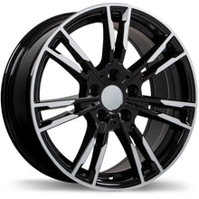 Load image into Gallery viewer, R231-1985-44BG+25C666 - Replica R231 19X8.5 5X112 25mm Gloss Black with Machined Face - Krypton Replica Wheels Canada
