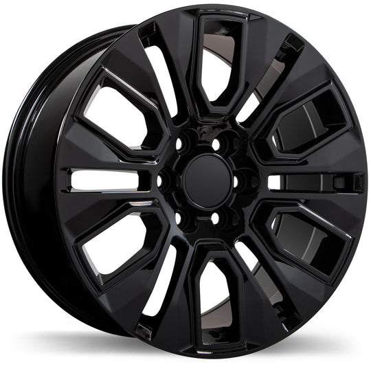 R232-2090-83BN+24C780 - Replika R232 20X9 6X139.7 24mm Gloss Black - Replika Wheels Canada