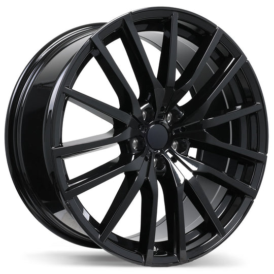 R233-2090-44BN+35C666 - Replica R233 20X9 5X112 35mm Gloss Black - Krypton Replica Wheels Canada