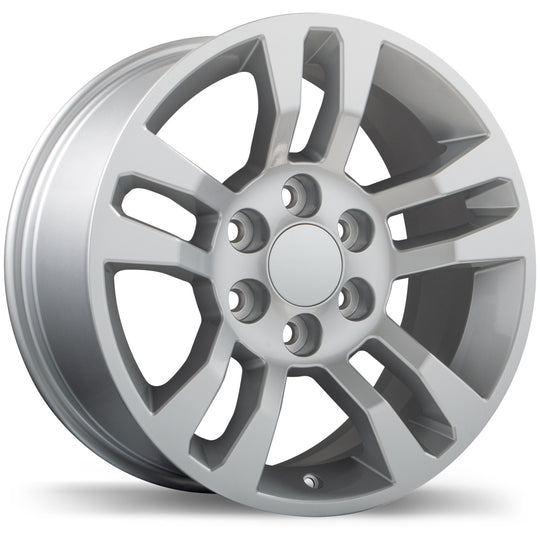 R237-1885-83SN+20C780 - Replika R237 18X8.5 6X139.7 20mm Gloss Silver - Replika Wheels Canada