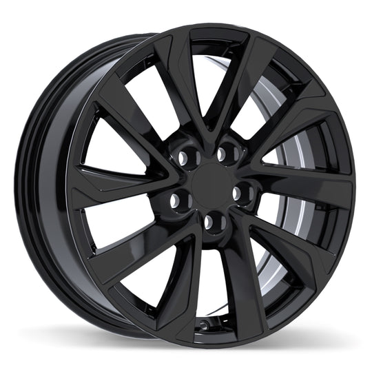 R240-1665-80BN+39F541 - Replica R240 16X6.5 5X100 39mm Gloss Black - Krypton Replica Wheels Canada