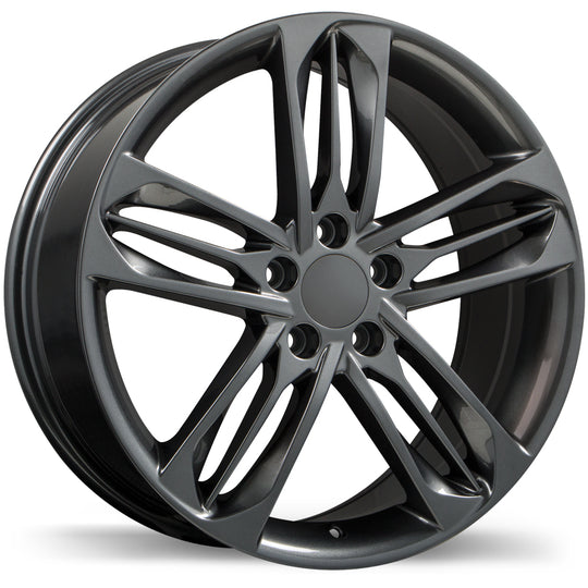 R242-1980-65MN+50R641 - Replika R242 19X8 5X114.3 50mm Gloss Gunmetal - Replika Wheels Canada