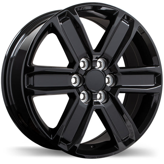 R247A-1875-62BN+50C671 - Replika R247 18X7.5 6X120 50mm Gloss Black - Replika Wheels Canada