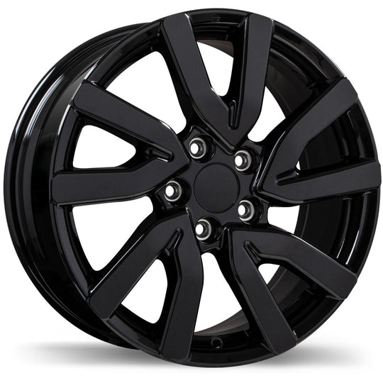 R249-1880-12BN+55R641 - Replika R249 18X8 5X120 55mm Gloss Black - Replika Wheels Canada