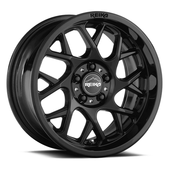 R25770151002F - Reika R25 Detour 17X7 5X100 15mm Gloss Black - Reika Wheels Canada