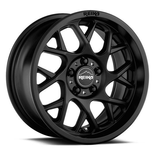 R25780381203F - Reika R25 Detour 17X8 5X114.3 38mm Satin Black - Reika Wheels Canada