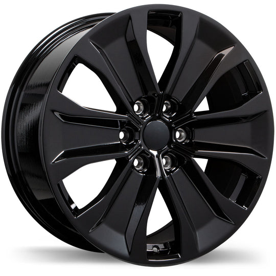R250-2085-36BN+44C871 - Replica R250 20X8.5 6X135 44mm Gloss Black - Krypton Replica Wheels Canada