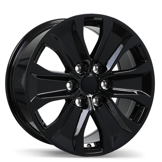 R250-1885-36BN+44C871 - Replika R250 18X8.5 6X135 44mm Gloss Black - Replika Wheels Canada