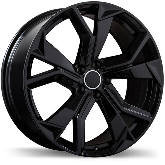 R252-1880-44BN+39R665 - Replika R252 18X8 5X112 39mm Gloss Black - Replika Wheels Canada