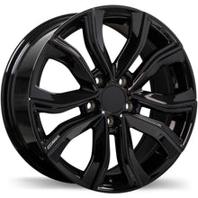 Charger l'image dans la galerie, R256-1775-65BN+45R641 - Replika R256 17X7.5 5X114.3 45mm Gloss Black - Replika Wheels Canada