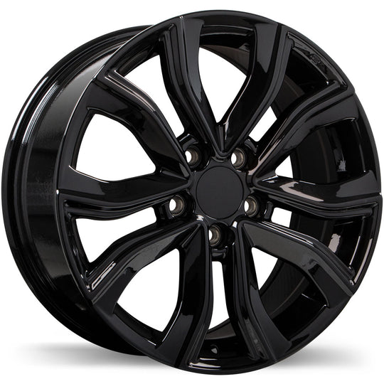 R256-1775-65BN+45R641 - Replika R256 17X7.5 5X114.3 45mm Gloss Black - Replika Wheels Canada