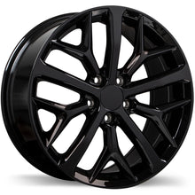 Load image into Gallery viewer, R257-1880-65BN+50R641 - Replika R257 18X8 5X114.3 50mm Gloss Black - Replika Wheels Canada
