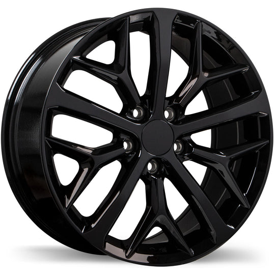 R257-1880-65BN+50R641 - Replika R257 18X8 5X114.3 50mm Gloss Black - Replika Wheels Canada