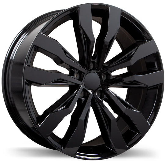 R260A-2085-44BN+34R571 - Replika R260A 20X8.5 5X112 ET 34mm Gloss Black - Replika Wheels Canada