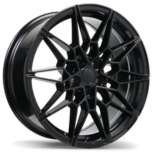 Charger l'image dans la galerie, R266-1980-44BN+25C666 - Replica R266 19X8 5X112 25mm Gloss Black - Krypton Replica Wheels Canada