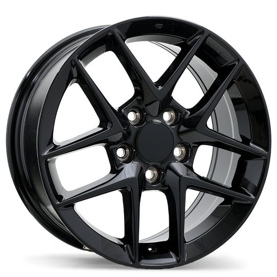 R267-1670-65BN+45R641 - Replika R267 16X7 5X114.3 45mm Gloss Black - Replika Wheels Canada