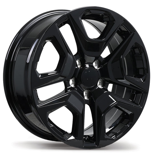 R268-1770-65BN+35F601 - Replika R268 17X7 5X114.3 35mm Gloss Black - Replika Wheels Canada