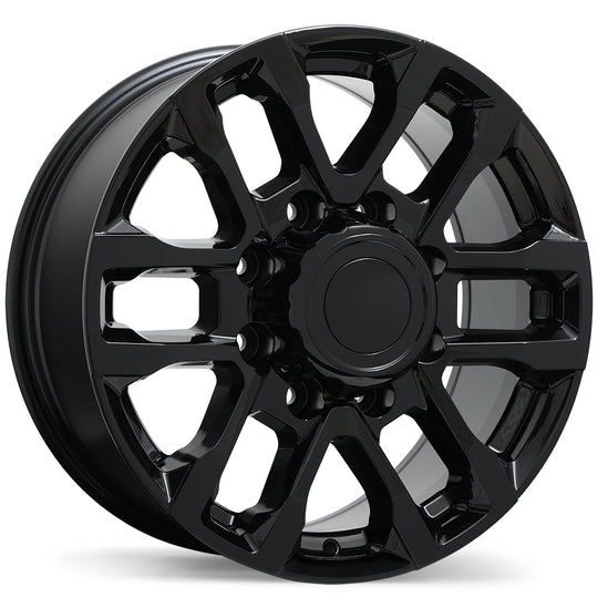 R273A-1880-98BN+44C244 - Replika R273A 18X8.0 8X180 ET 44mm Gloss Black - Replika Wheels Canada