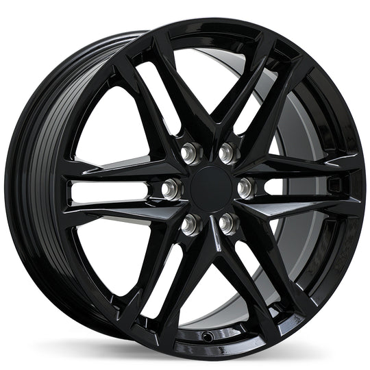 R275-1985-91BN+37C745 - Replika R275 19X8.5 6X132 ET 37mm Gloss Black - Replika Wheels Canada