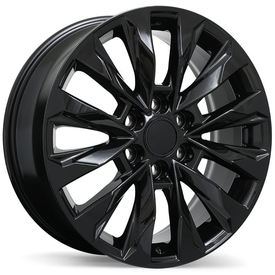 R279-2080-83BN+56F951 - Replika R279 20X8.0 6X139.7 ET 56mm Gloss Black - Replika Wheels Canada