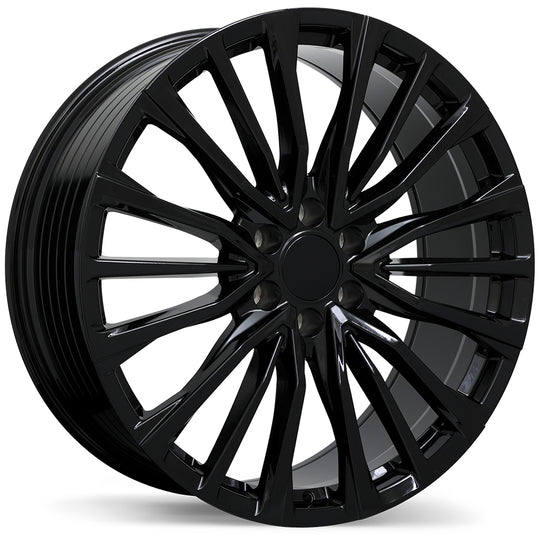 R281-2495-83BN+28C780 - Replika R281 24X9.5 6X139.7 ET 28mm Gloss Black - Replika Wheels Canada