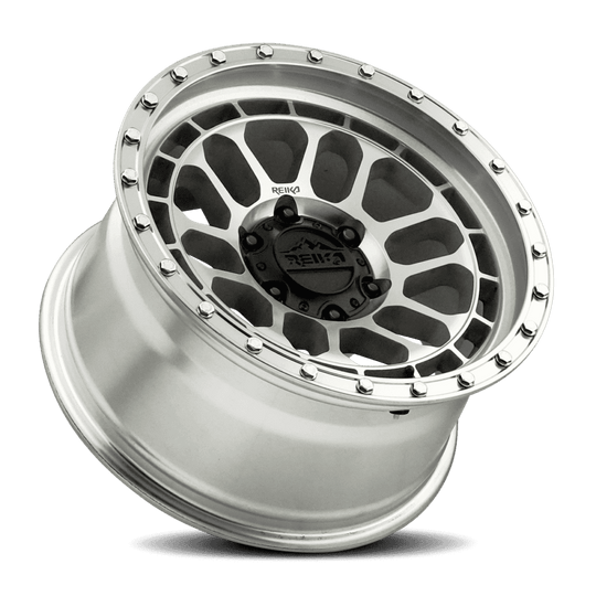 R35790125036F - Reika R35 Rambler 17X9 5X127 -12mm Machined Clear - Reika Wheels Canada