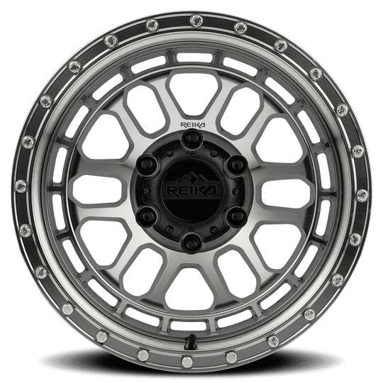 R35790125036F - Reika R35 Rambler 17X9 5X127 -12mm Machined Clear - Reika Wheels Canada