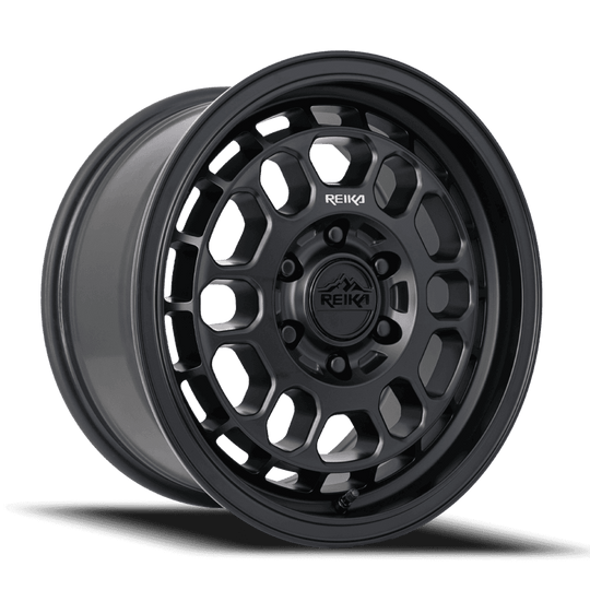 R35780355303 - Reika R35V Rambler 2500 17X8 5X130 35mm Satin Black - Reika Wheels Canada