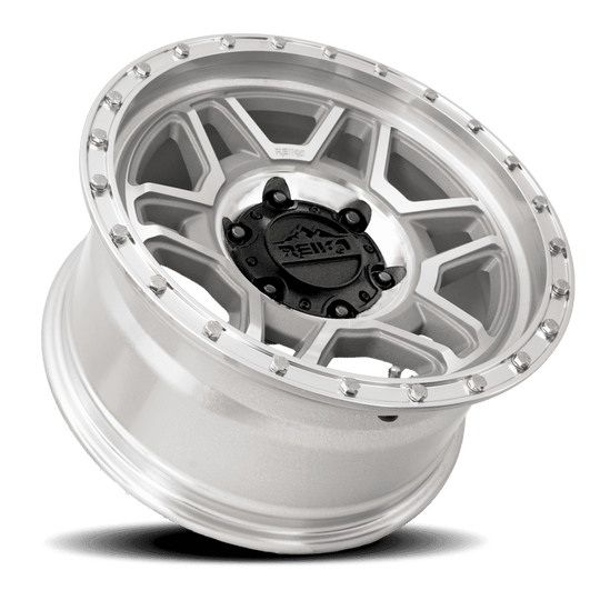 R40790126536F - Reika R40 Trooper 17X9 6X139.7 -12mm Machined Clear - Reika Wheels Canada